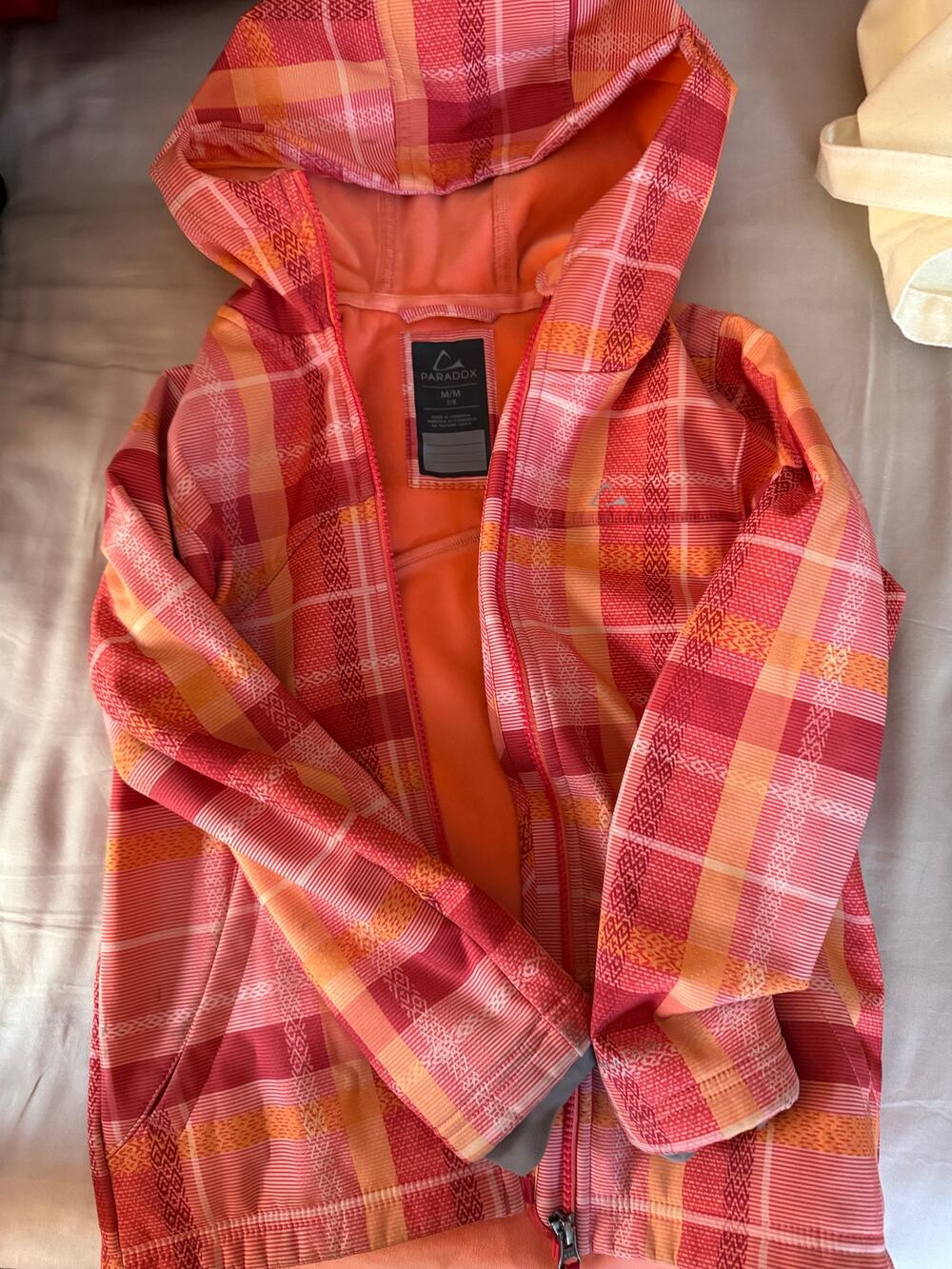 Paradox fleece lined jacket pink coral size 7/8